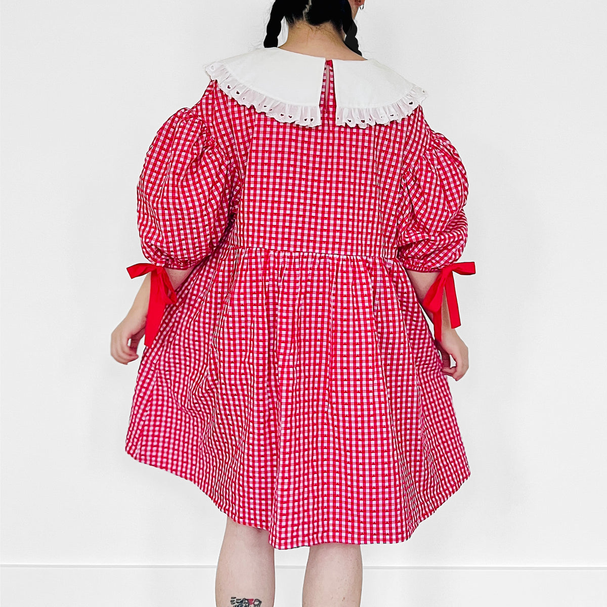 Marissa dress Ponyo inspired puffer sleeve bubble gingham dress with   Yoyo The Ricecorpse
