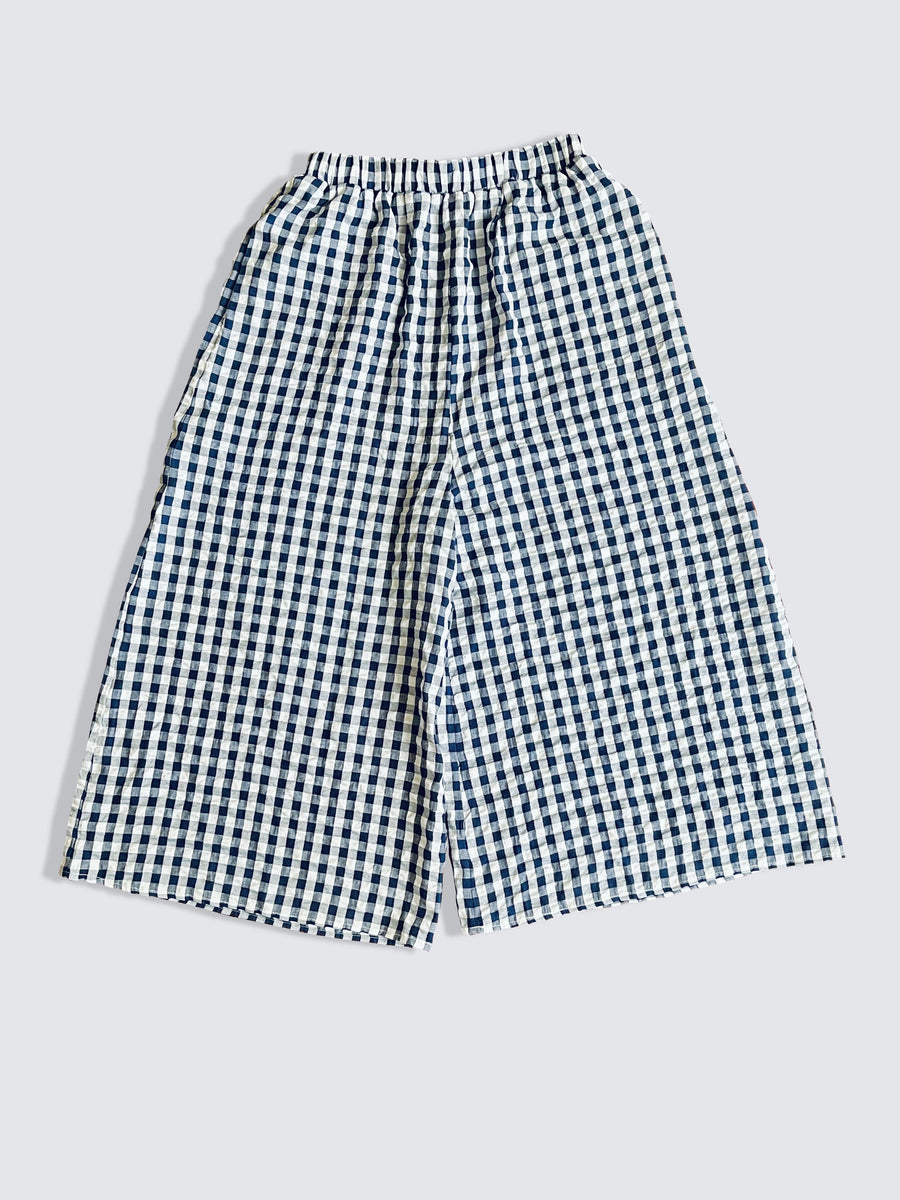 TSUKIYO navy gingham wide leg pants – Yoyo The Ricecorpse