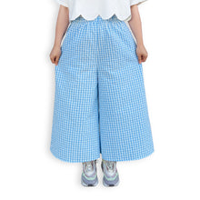 SORA blue gingham wide leg pants