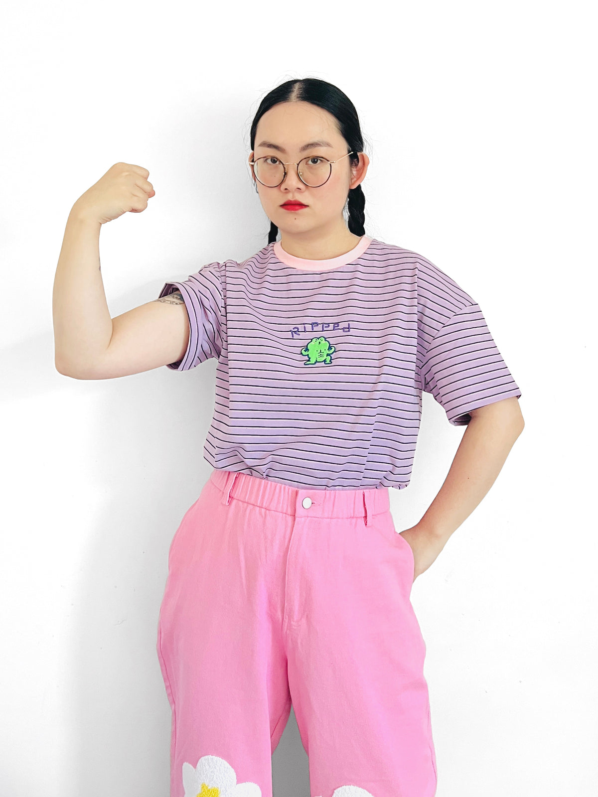 Buff Froggy “RIPPED” Stripe Tee