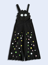 PREORDER - Susuwstari cotton twill overalls with Konpeito (star shaped candy) embroidery details