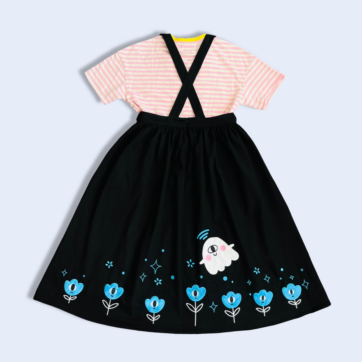 50% OFF Naomi black cat ghostie town maxi apron dress