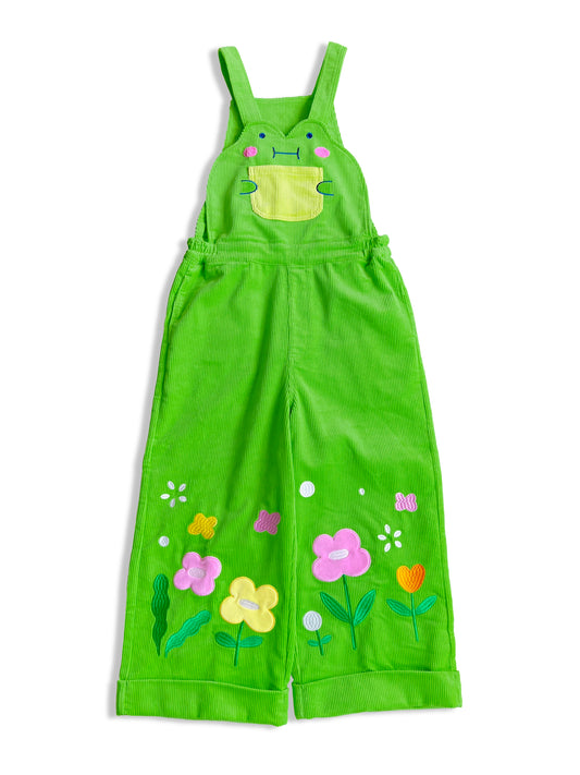 40% OFF Sue the 🌷Frog Cotton Corduroy Dungarees With Cropped Pant And Adjustable Trouser Cuffs