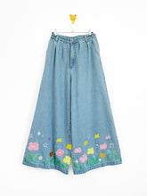 PREORDER Little garden wide leg denim pants🌷🌻🪻