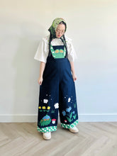 PREORDER Toadveralls - high waisted denim overalls with forest details