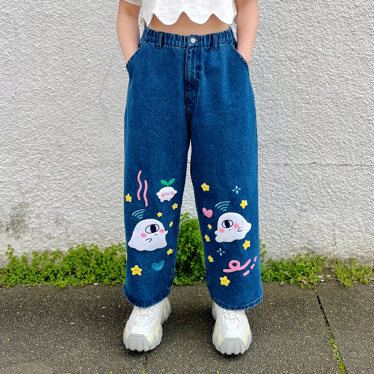 Ghosts Straight Leg Cropped Denim Pants