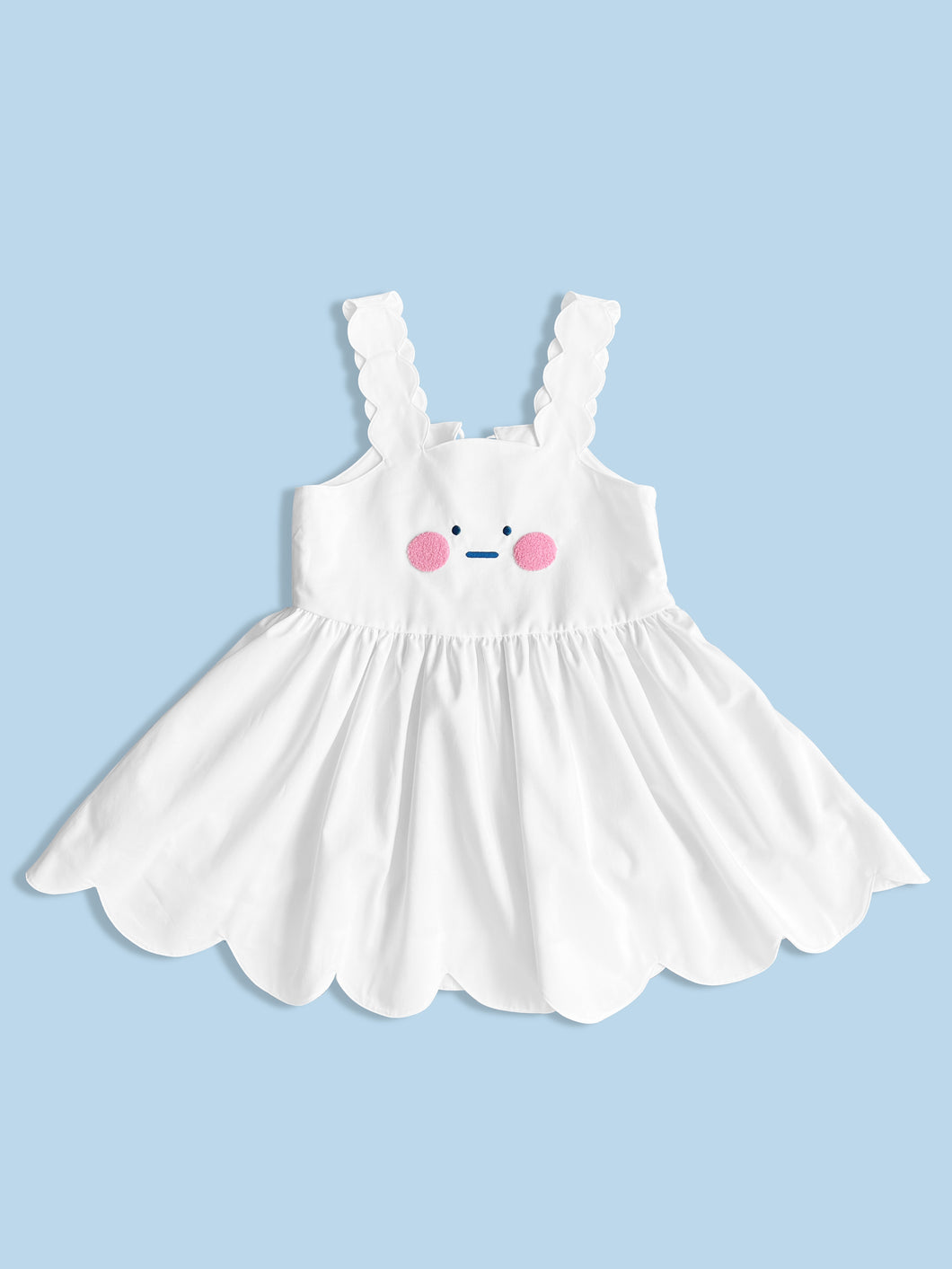 PREORDER Bunny cloud scallop hem top