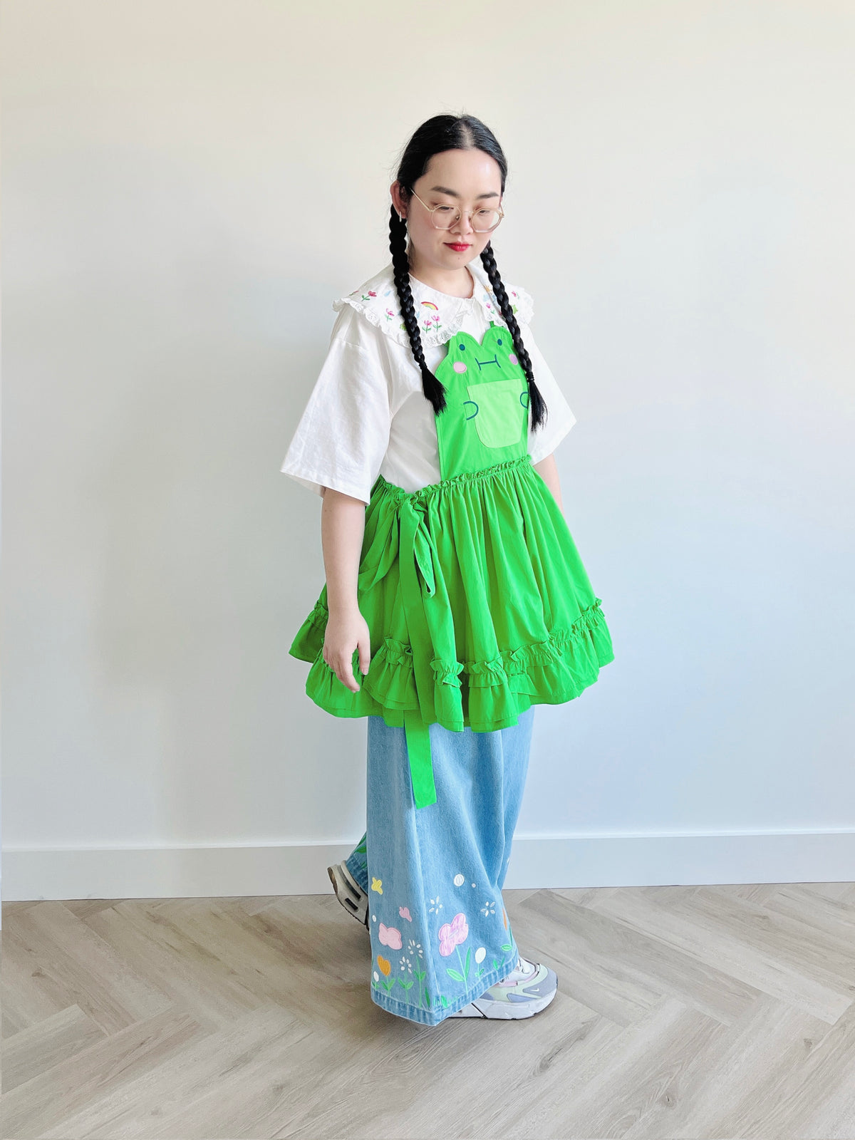 Sue the 🌷Frog cotton apron dress top