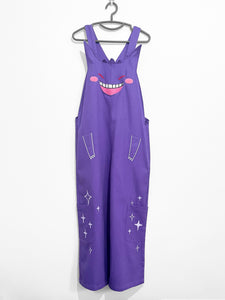 PREORDER - BOO! 👻Cotton twill purple overalls
