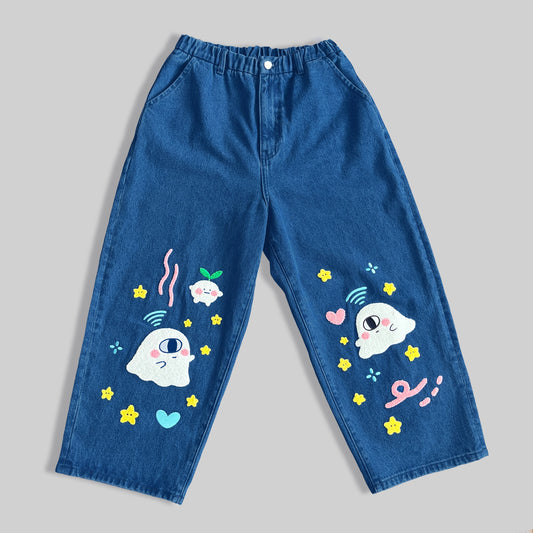 Ghosts Straight Leg Cropped Denim Pants