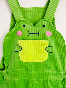PREORDER Sue the 🌷Frog cotton corduroy overalls with cropped pant and adjustable turn ups for added length
