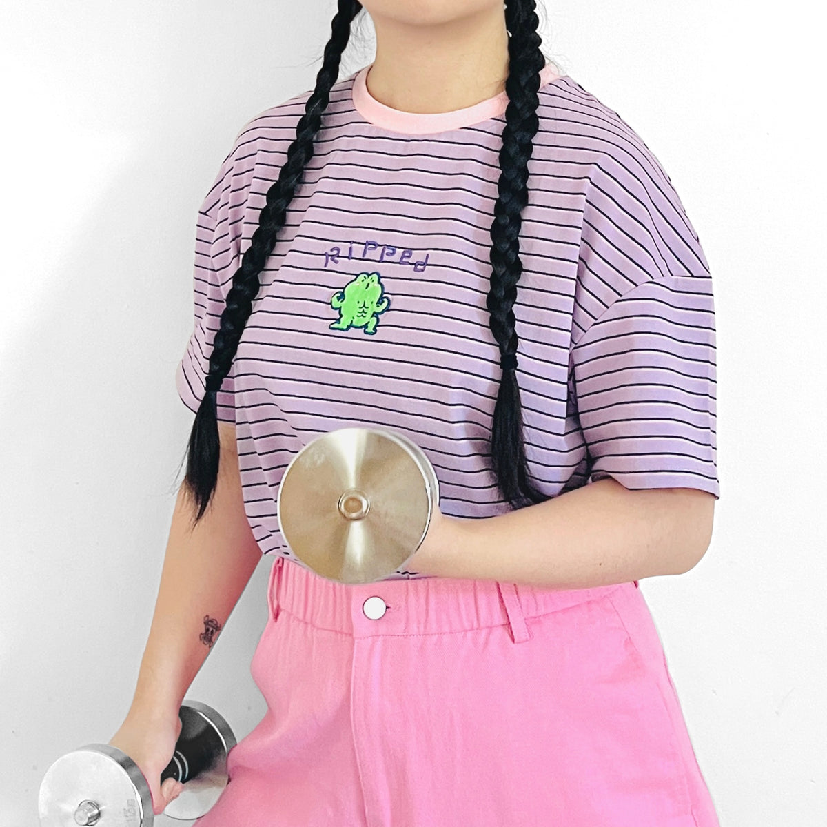 Buff Froggy “RIPPED” Stripe Tee