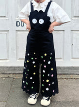 PREORDER - Susuwstari cotton twill overalls with Konpeito (star shaped candy) embroidery details