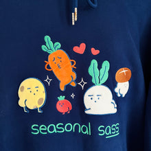 Seasonal SASS oversize cotton fleece hoodie (navy)
