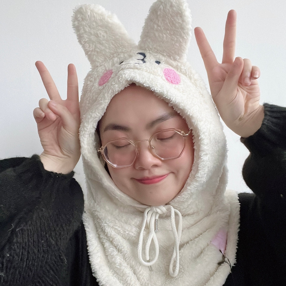Tom White Bunny Hood