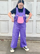 PREORDER - BOO! 👻Cotton twill purple overalls