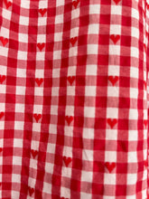 PREORDER - Marissa dress ❤️Ponyo inspired puffer sleeve bubble gingham dress with Peter Pan collar and velvet heart patchwork