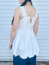 PREORDER Bunny cloud scallop hem top