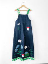 PREORDER Toadveralls - high waisted denim overalls with forest details