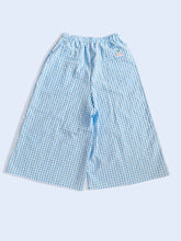 SORA blue gingham wide leg pants