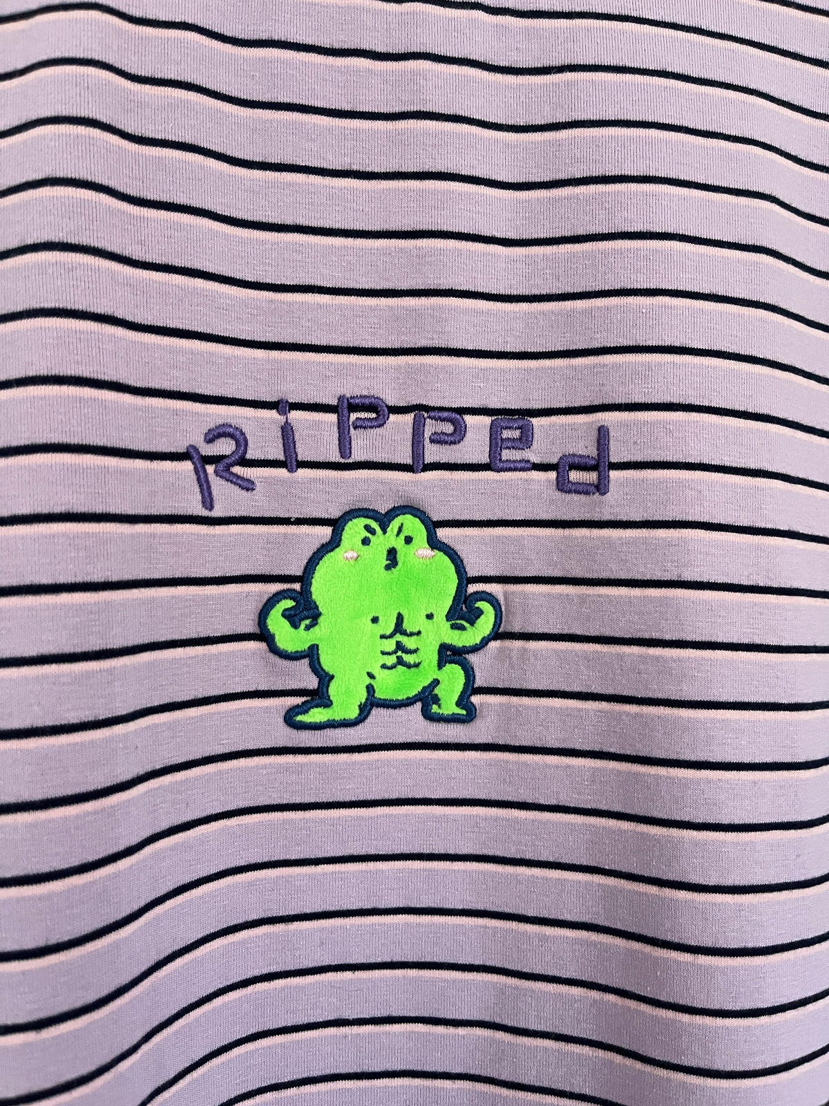 Buff Froggy “RIPPED” Stripe Tee