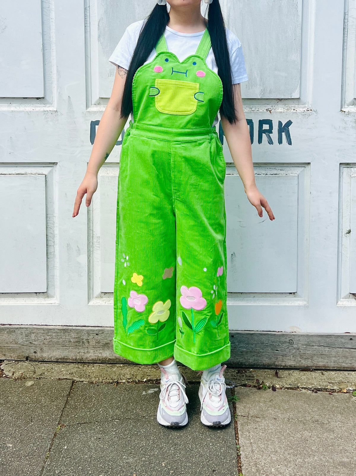 40% OFF Sue the 🌷Frog Cotton Corduroy Dungarees With Cropped Pant And Adjustable Trouser Cuffs