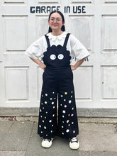 PREORDER - Susuwstari cotton twill overalls with Konpeito (star shaped candy) embroidery details