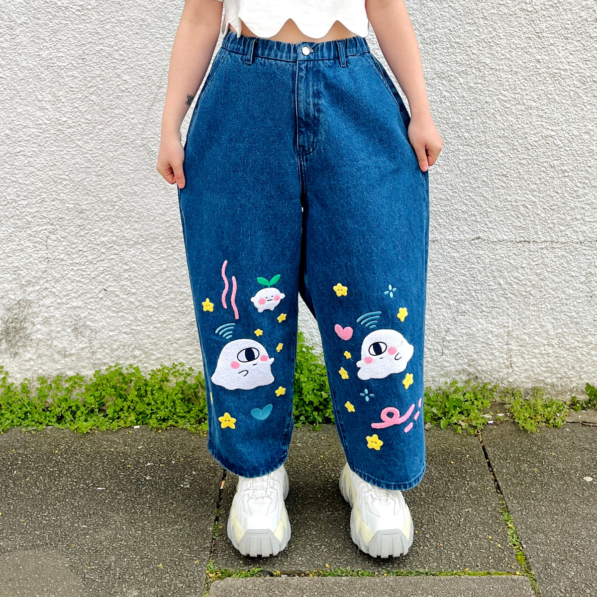 Ghosts Straight Leg Cropped Denim Pants