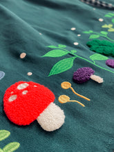 MORI mushroom greenery embroidered apron dress