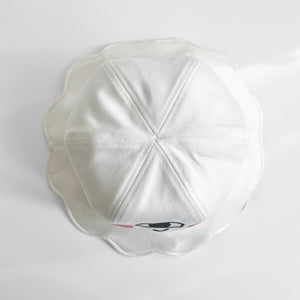 BOO the ghostie cotton bucket hat with scallop trim