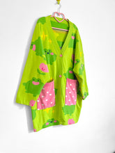 Frog "Be happy no worry" oversize chunky knit cotton cardigan on