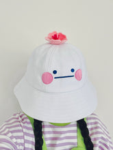 Sakura hibud cotton bucket hat with 3D felting cherry blossom on top