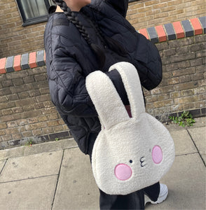 Fluffy Tom bunny tote bag