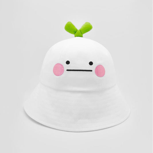 Hibud Cotton Bucket Hat With Plushie Leaf