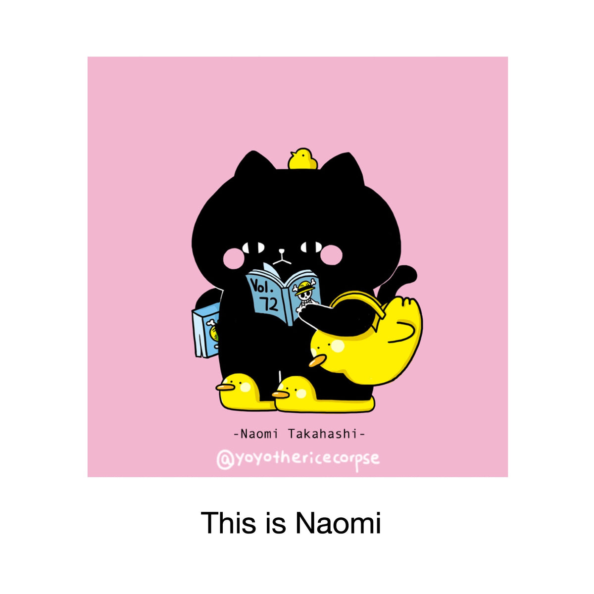 Naomi Black Cotton Bucket Hat & 3D Bird Plushie Topper