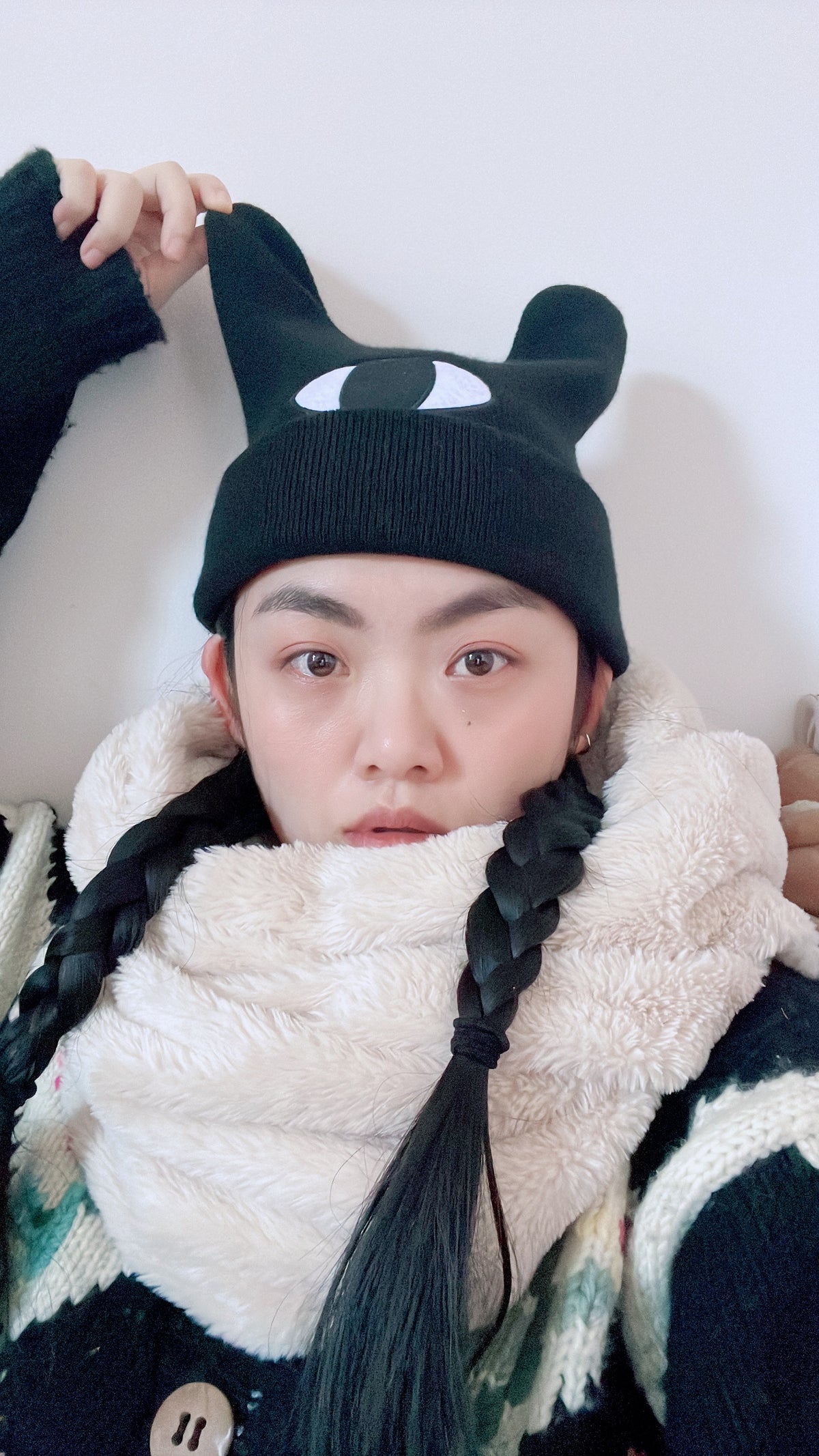Yokai Black Bunny Beanie