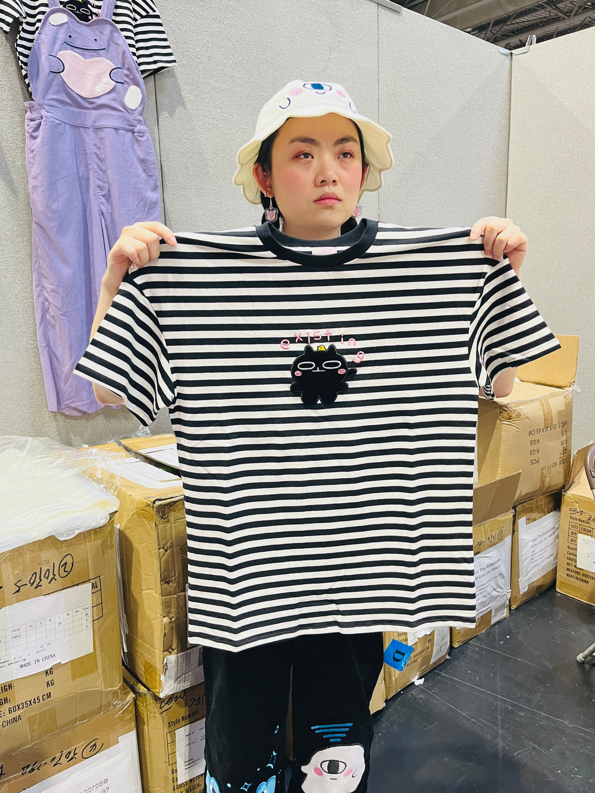 Naomi Black and White Stripe Existing T-Shirt