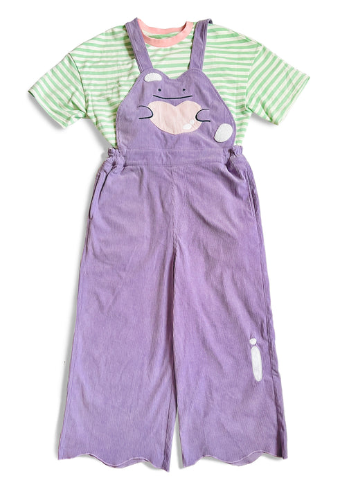 WIGGLY heart pockets cotton corduroy overalls